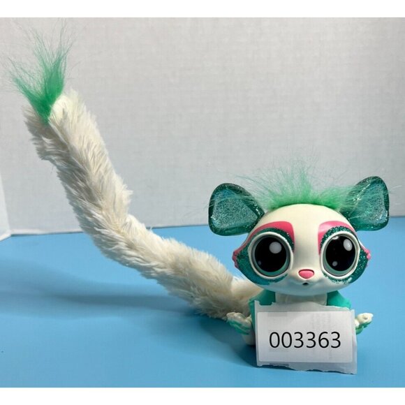 Mattel Lil Gleemerz Light Up Tail Amiglow Lemur-Talks & Lights Up-Teal-4-3/4" H - Picture 1 of 4